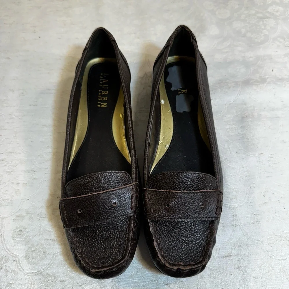 Lauren Ralph Lauren Dark Brown Leather Loafers